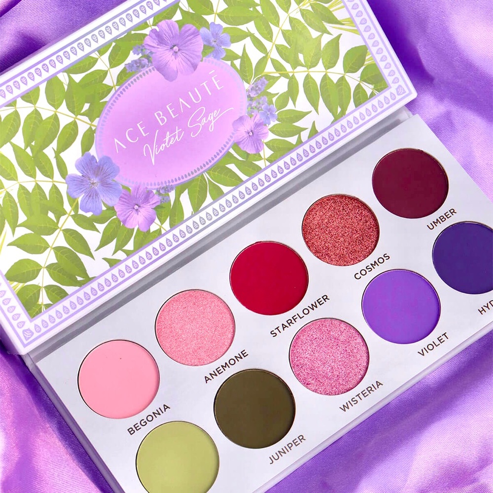 Ace Beauté Violet Sage Eyeshadow Palette – Limited Edition Vegan Makeup